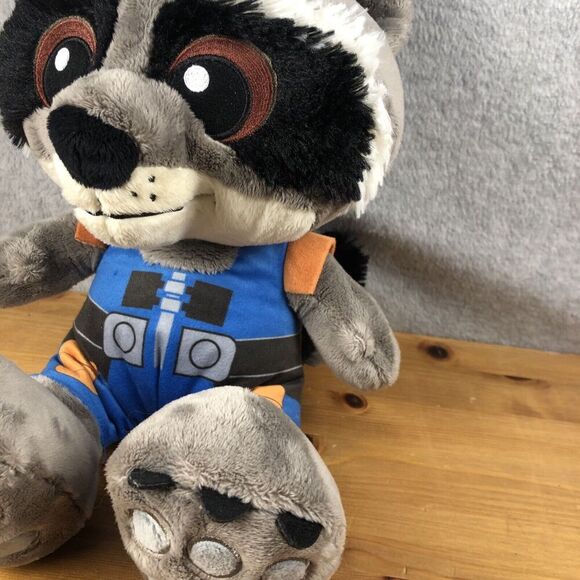 Disney Parks Big Feet Rocket Raccoon Marvel Guardians Of The Galaxy Plush 14” - Picture 5 of 9